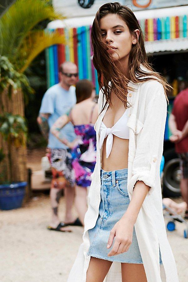 Watercolor Dreams Maxi Buttondown Top By Free People